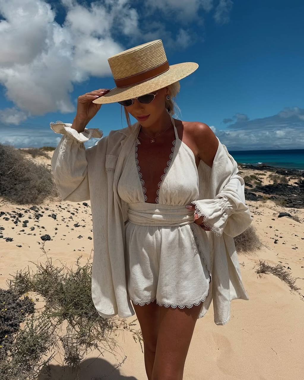 LINEN SUMMER BEIGE SET