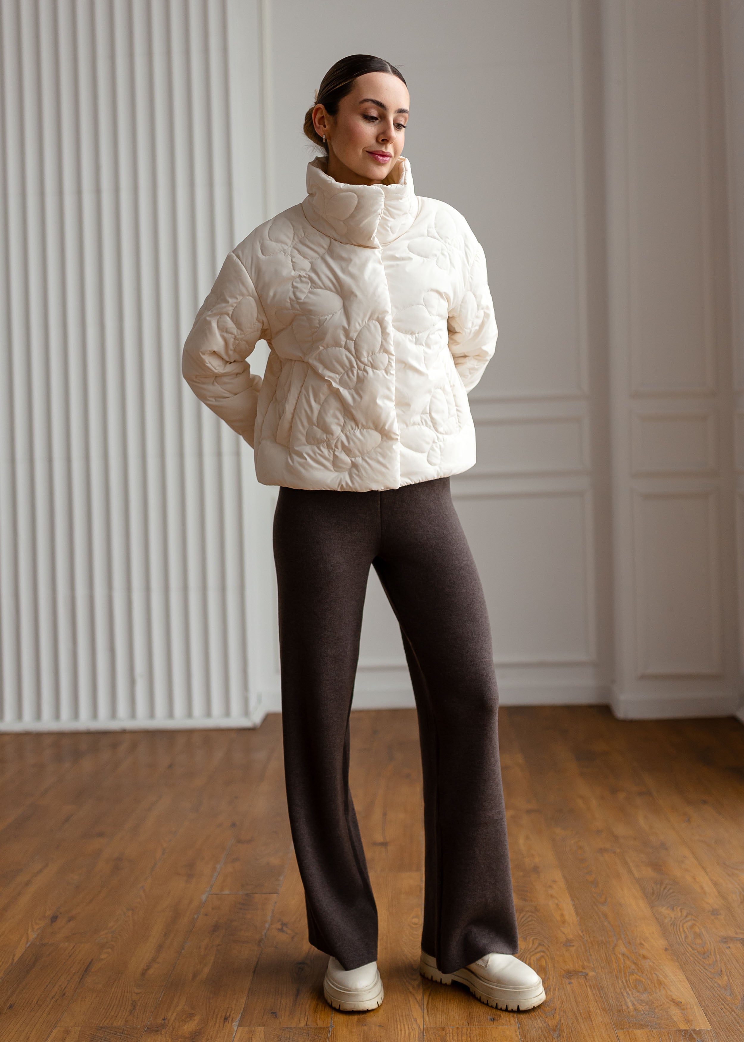 Butterfly Quilted Jacket – Light Spring Outerwear White