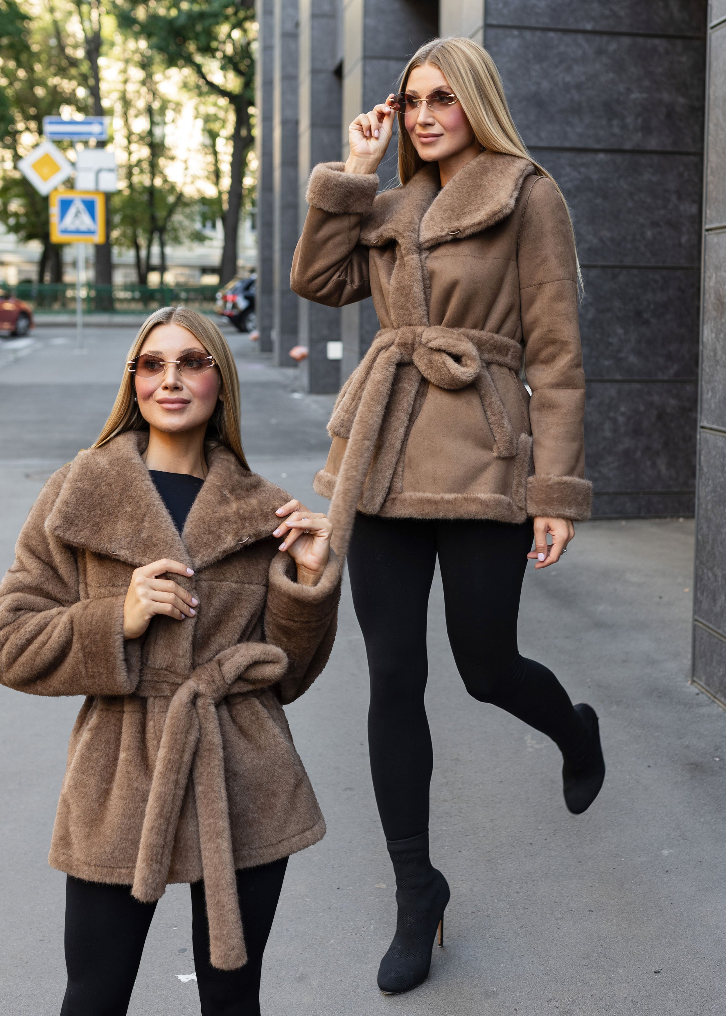 Dvipusis avies kailio paltas – elegancijos ir šilumos derinys