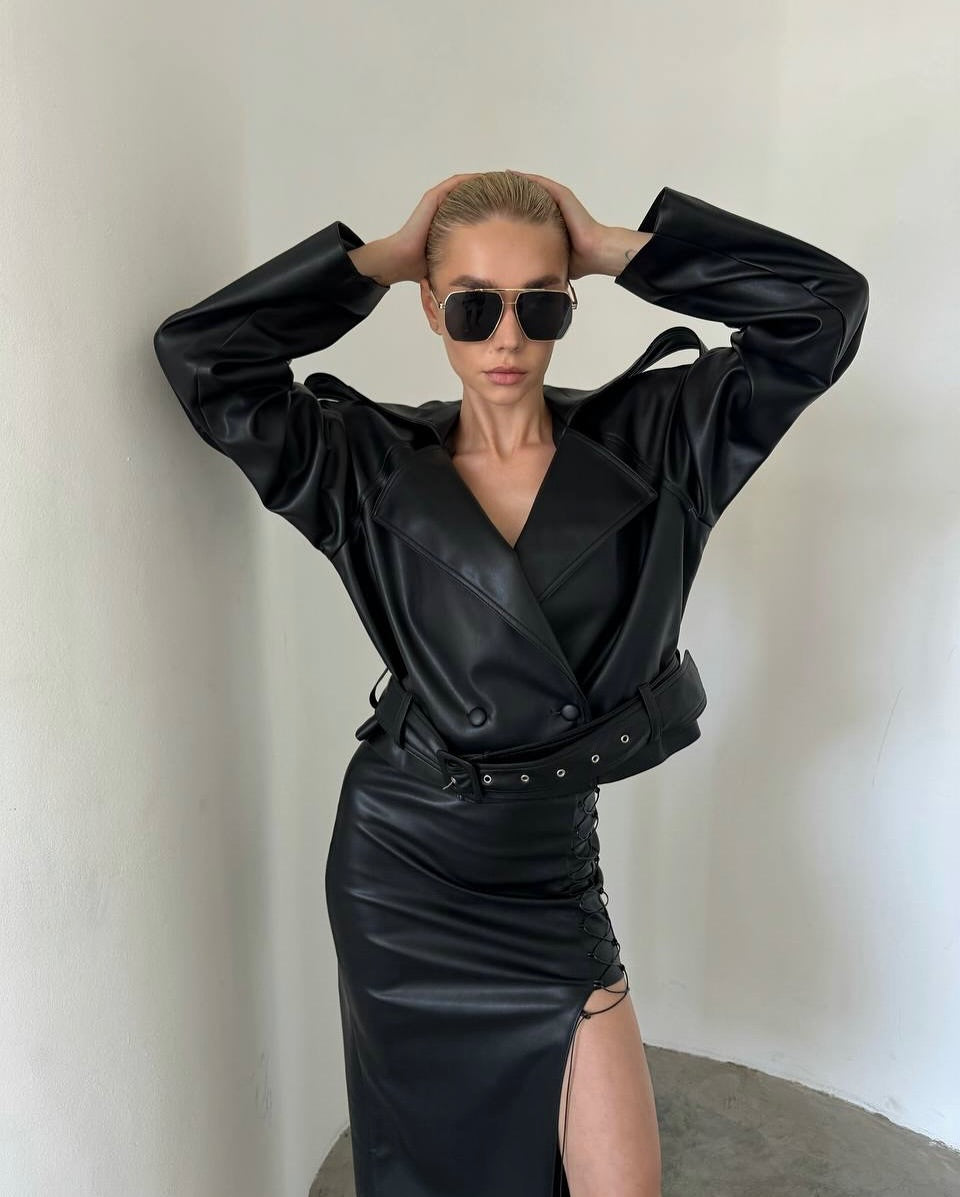 PREMIUM Eco leather jacket black