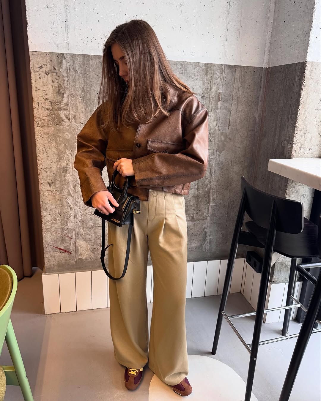 PREMIUM Eco-Leather Cropped Jacket