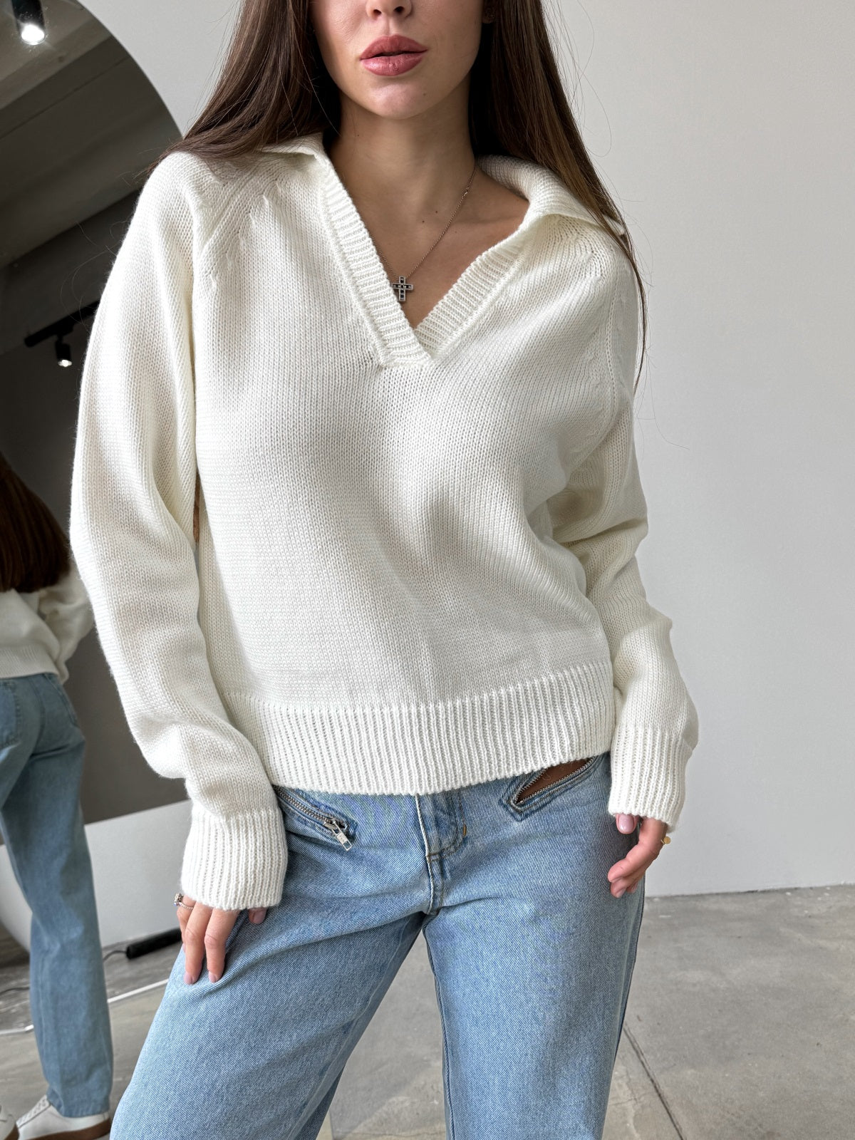 Wool Polo Sweater