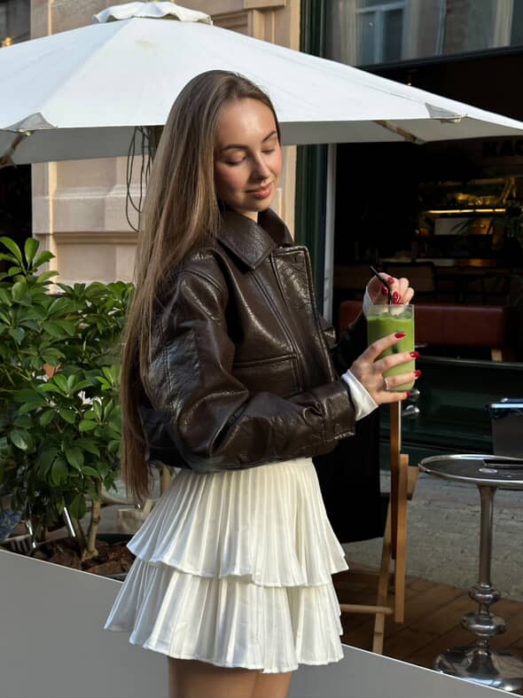 Eco-leather jacket