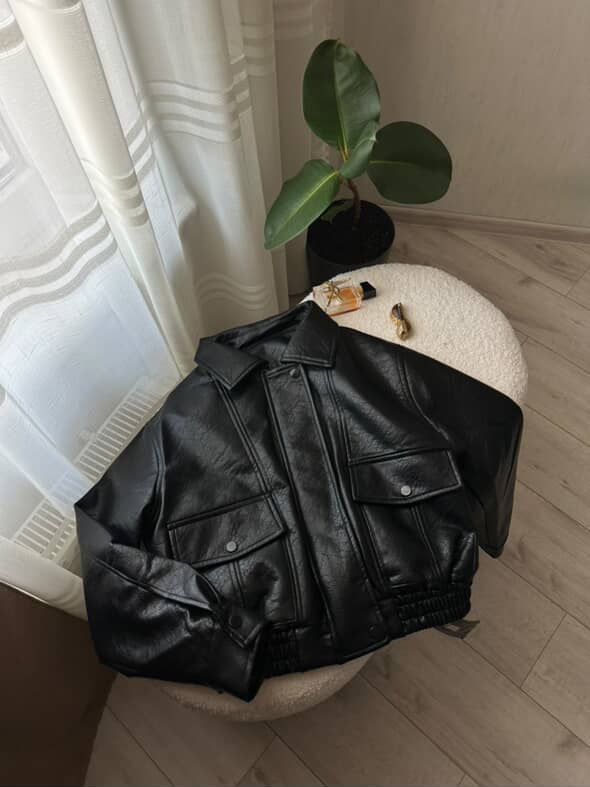 Eco-leather jacket