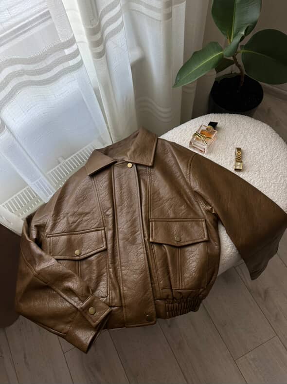 Eco-leather jacket