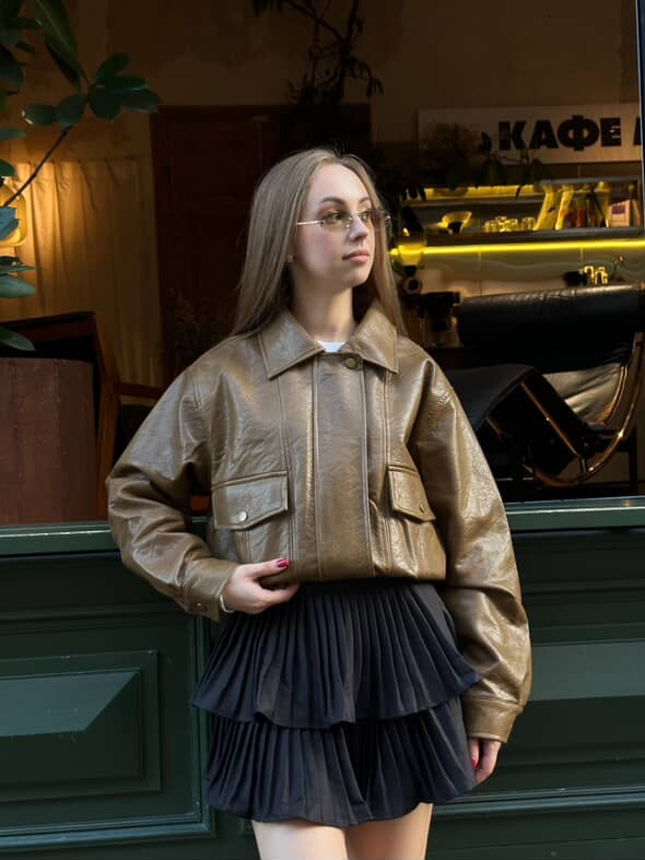 Eco-leather jacket