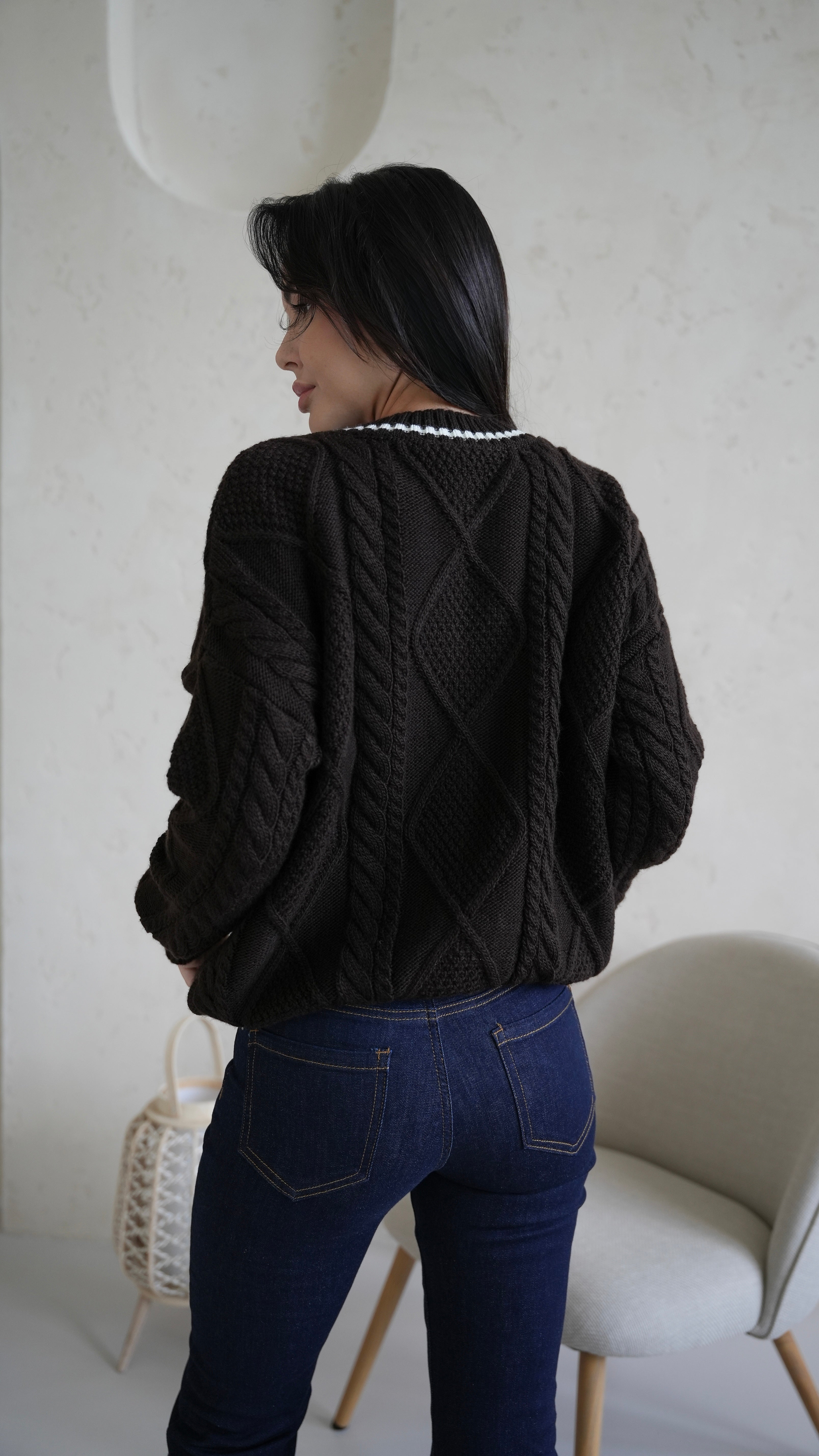Sweater with wool black