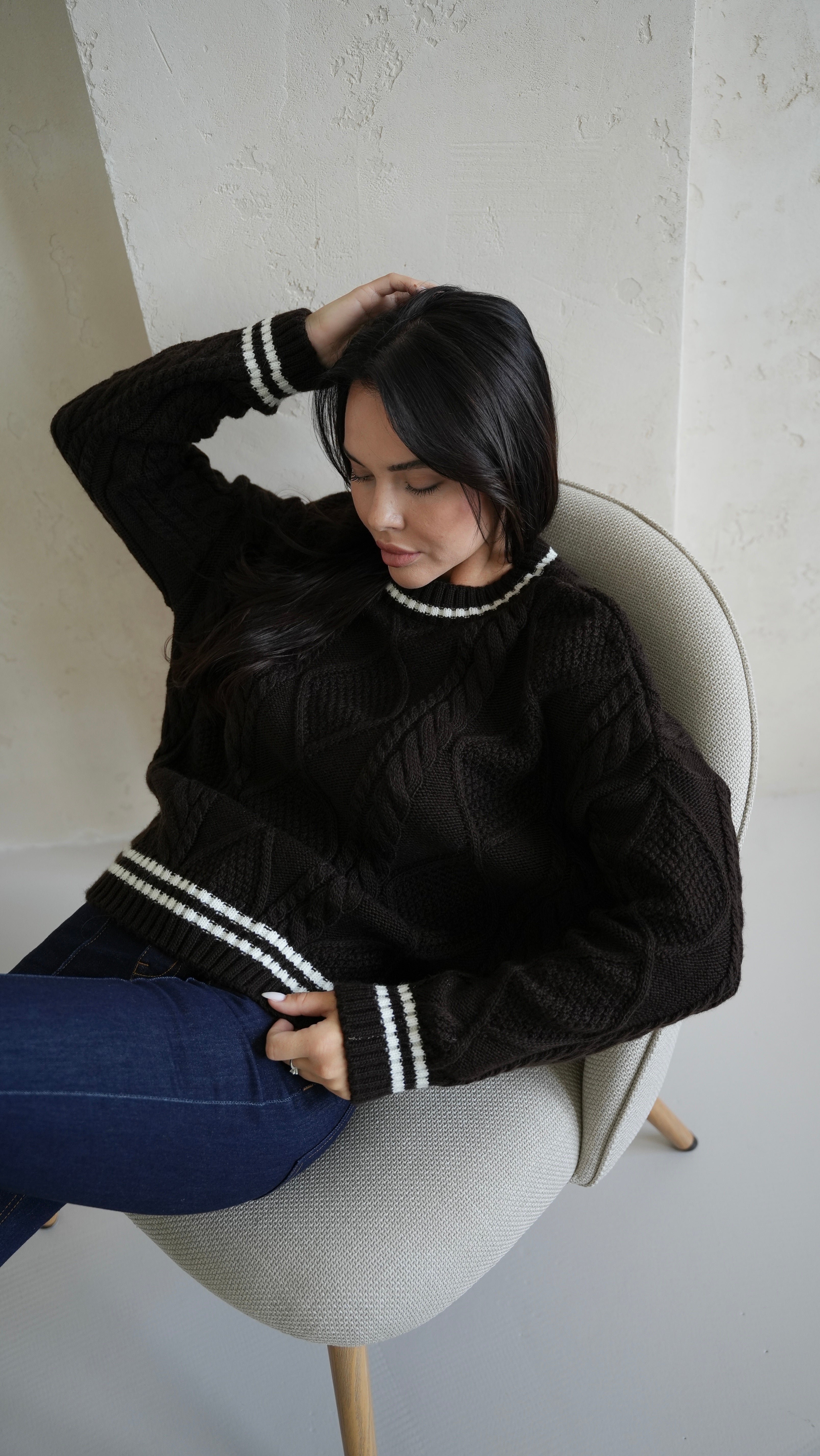 Sweater with wool black