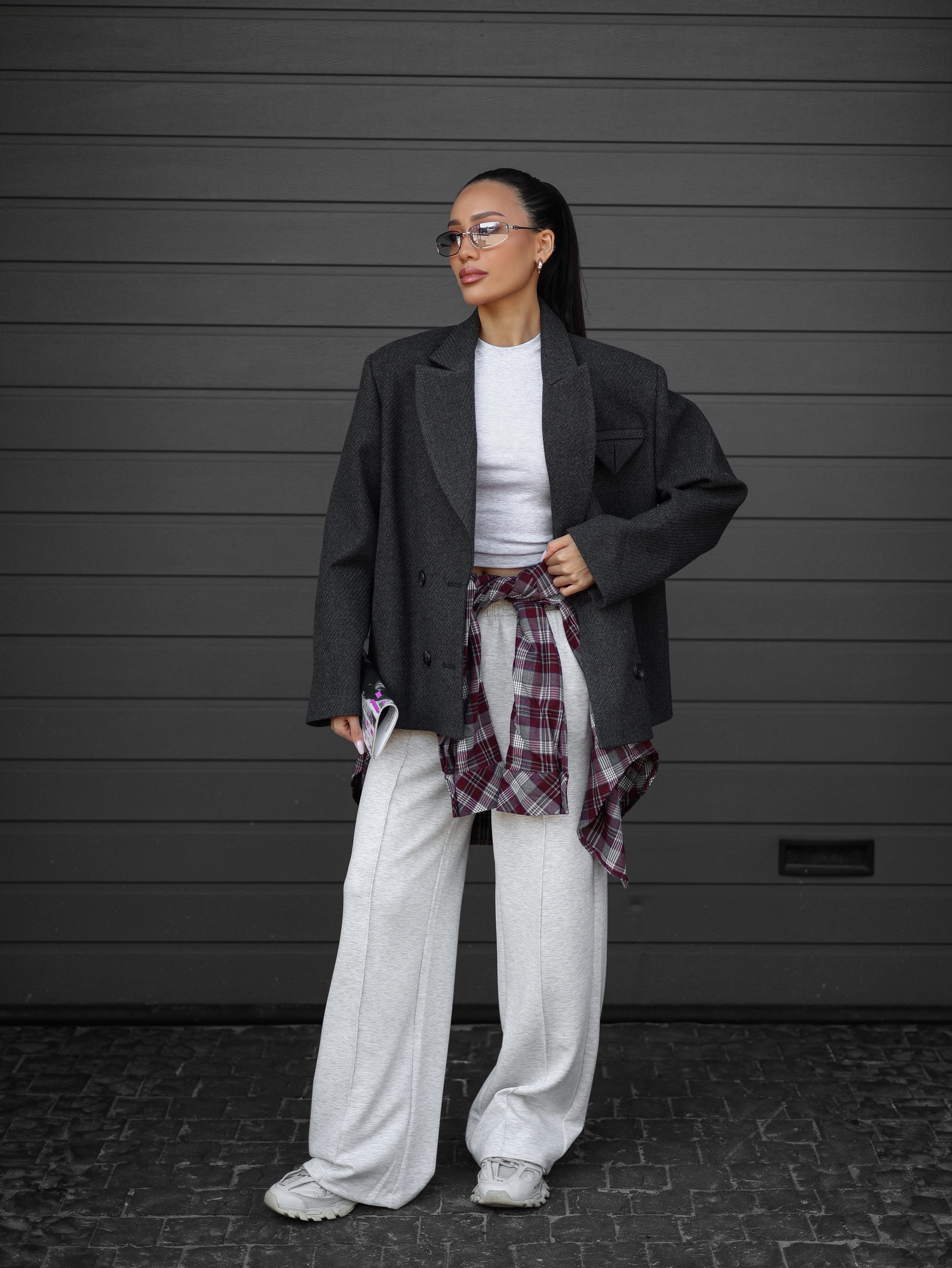 Oversized Cashmere Jacket Grey