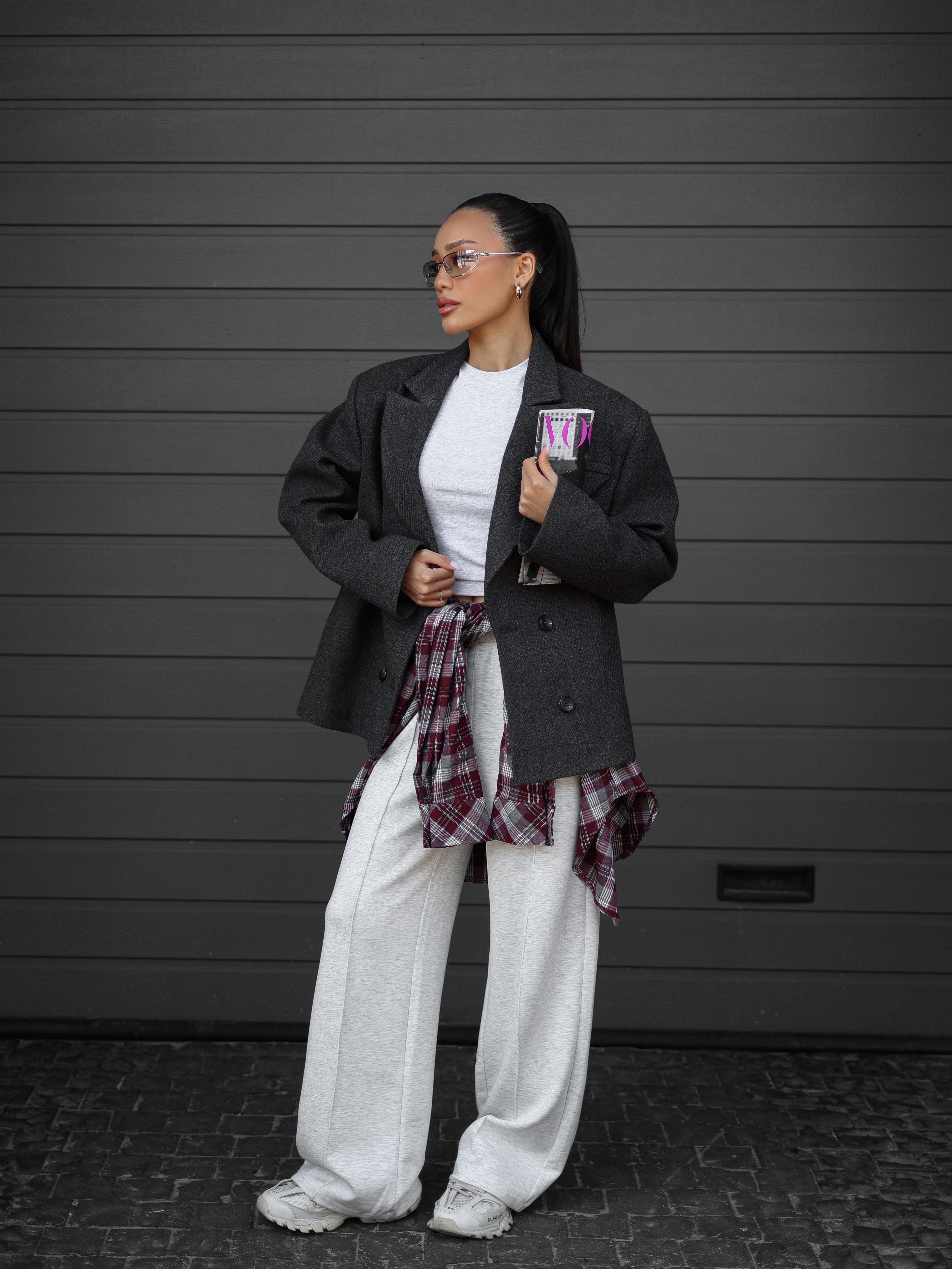 Oversized Cashmere Jacket Grey