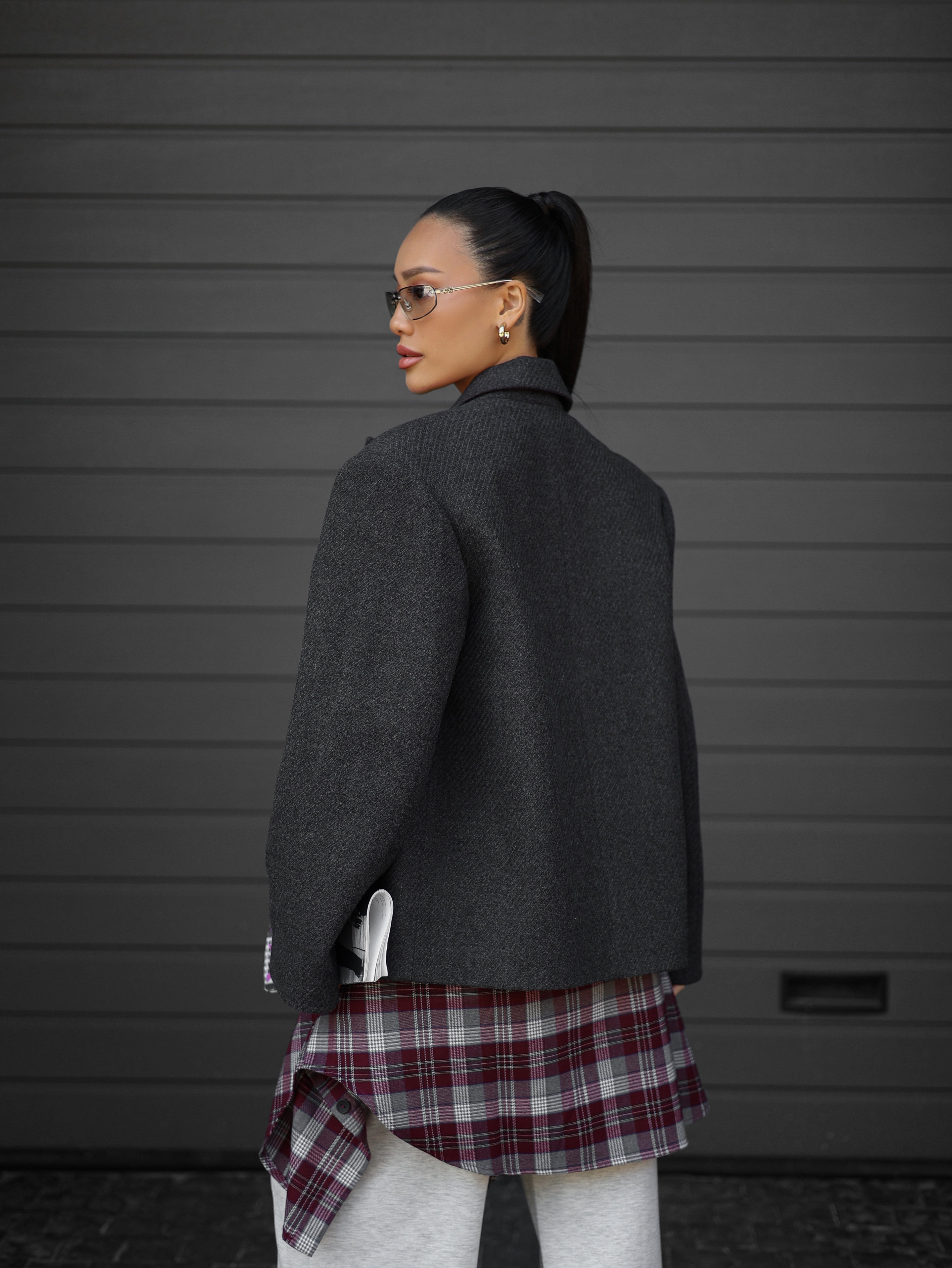 Oversized Cashmere Jacket Grey