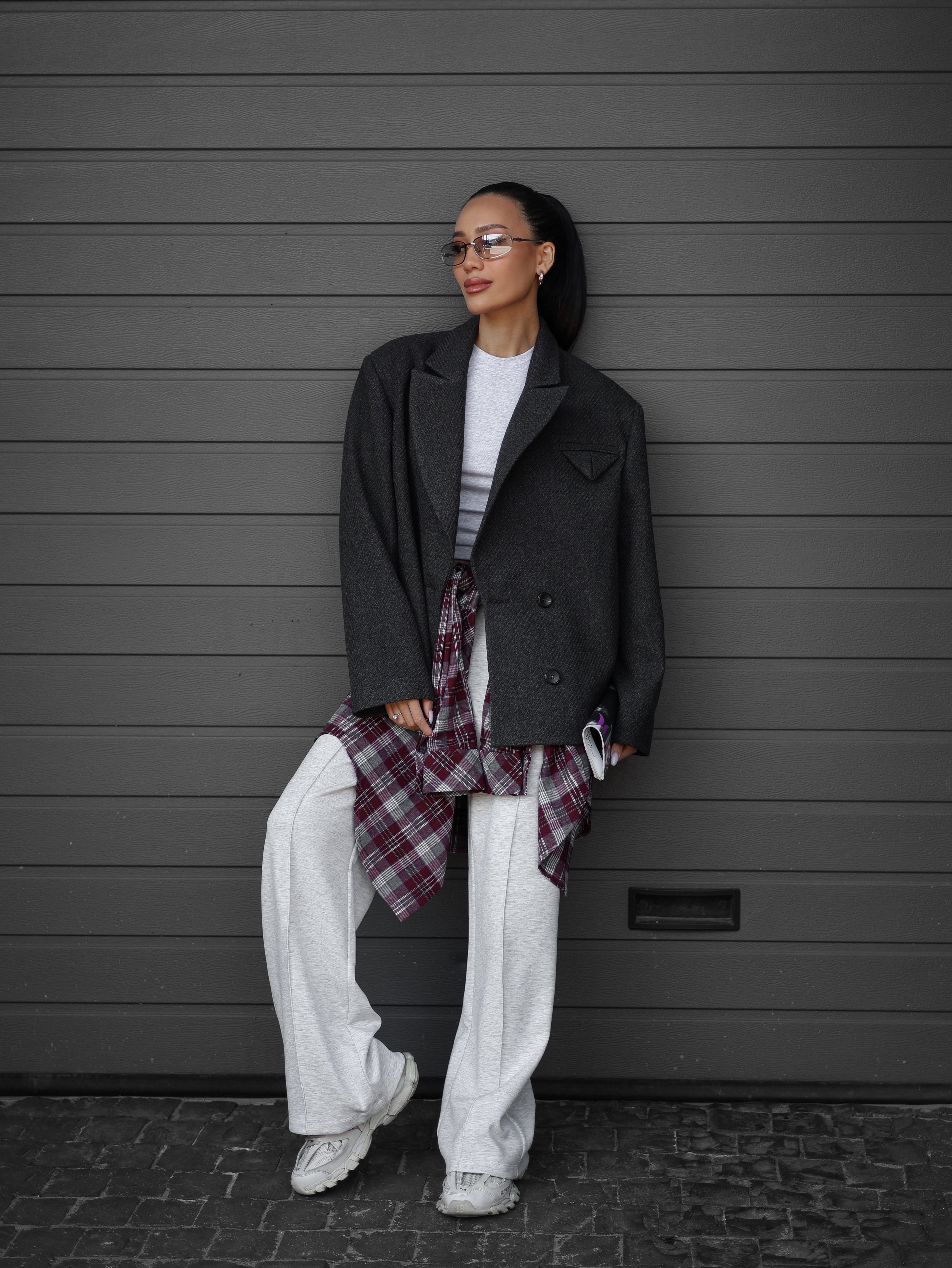 Oversized Cashmere Jacket Grey