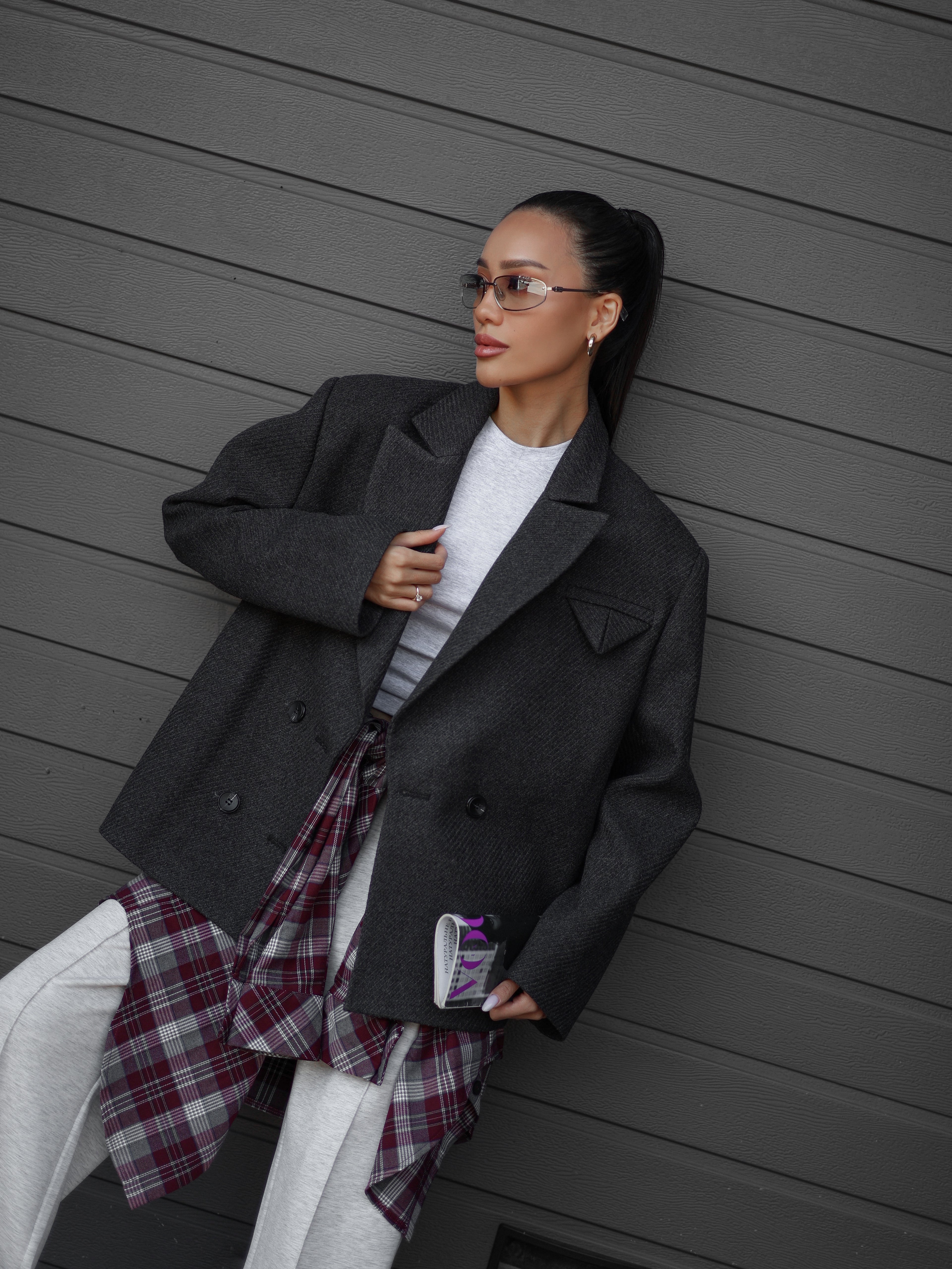 Oversized Cashmere Jacket Grey