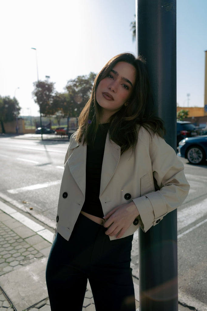 Cropped Trench Coat