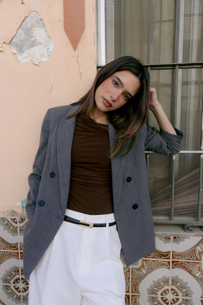Oversized Striped Blazer “Raya Diplomática”
