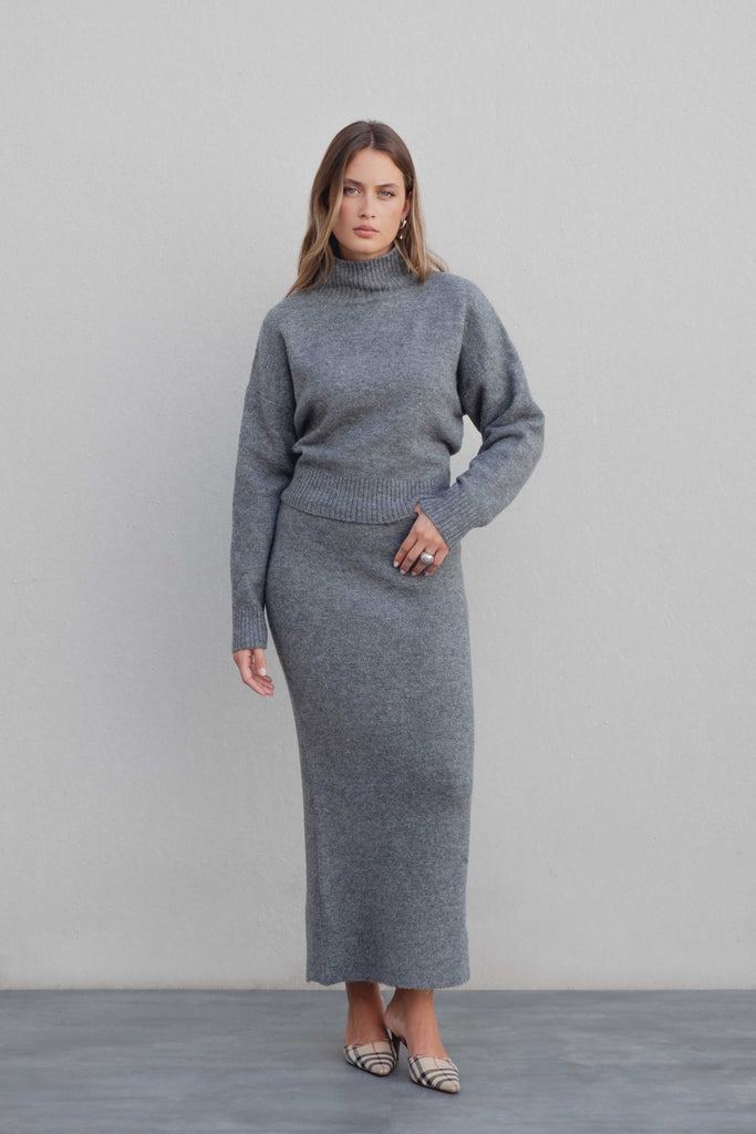 Oversized High-Neck Sweater