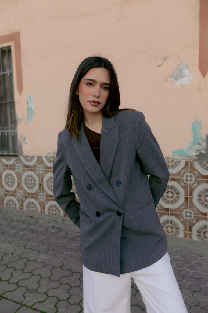 Oversized Striped Blazer “Raya Diplomática”