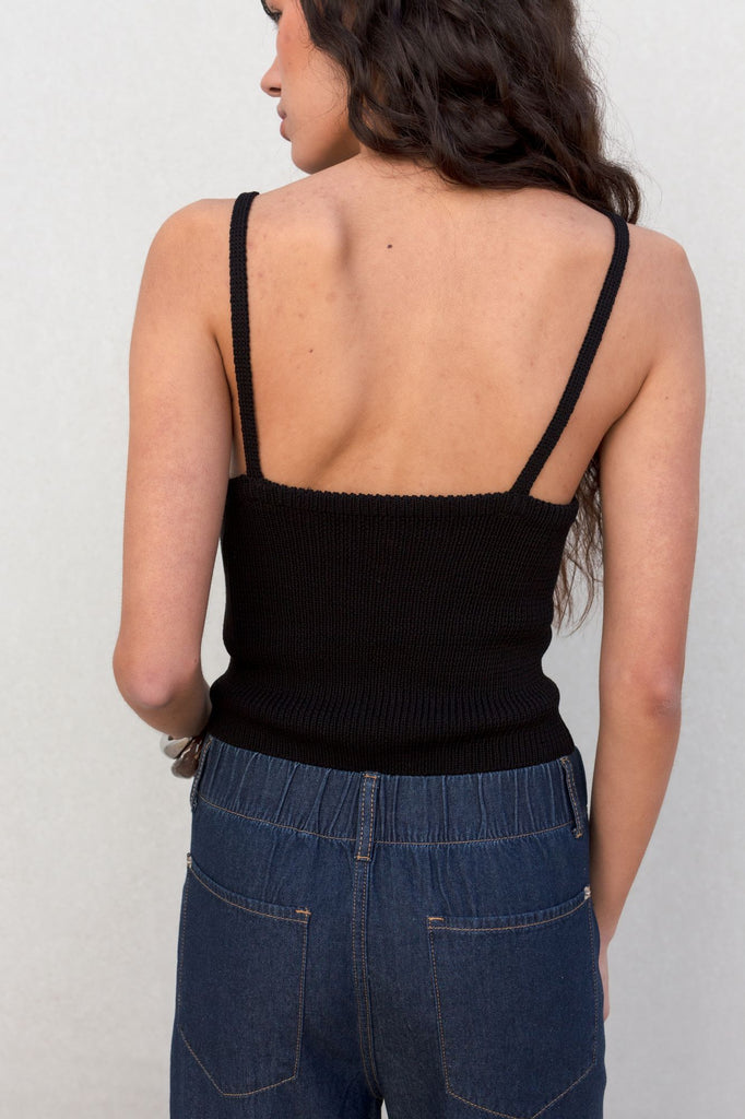 Wide-Leg Denim Pants with Drawstring Waist