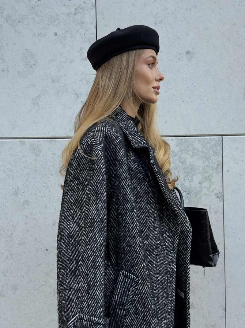 PREMIUM QUALITY Wool-Blend Coat grey