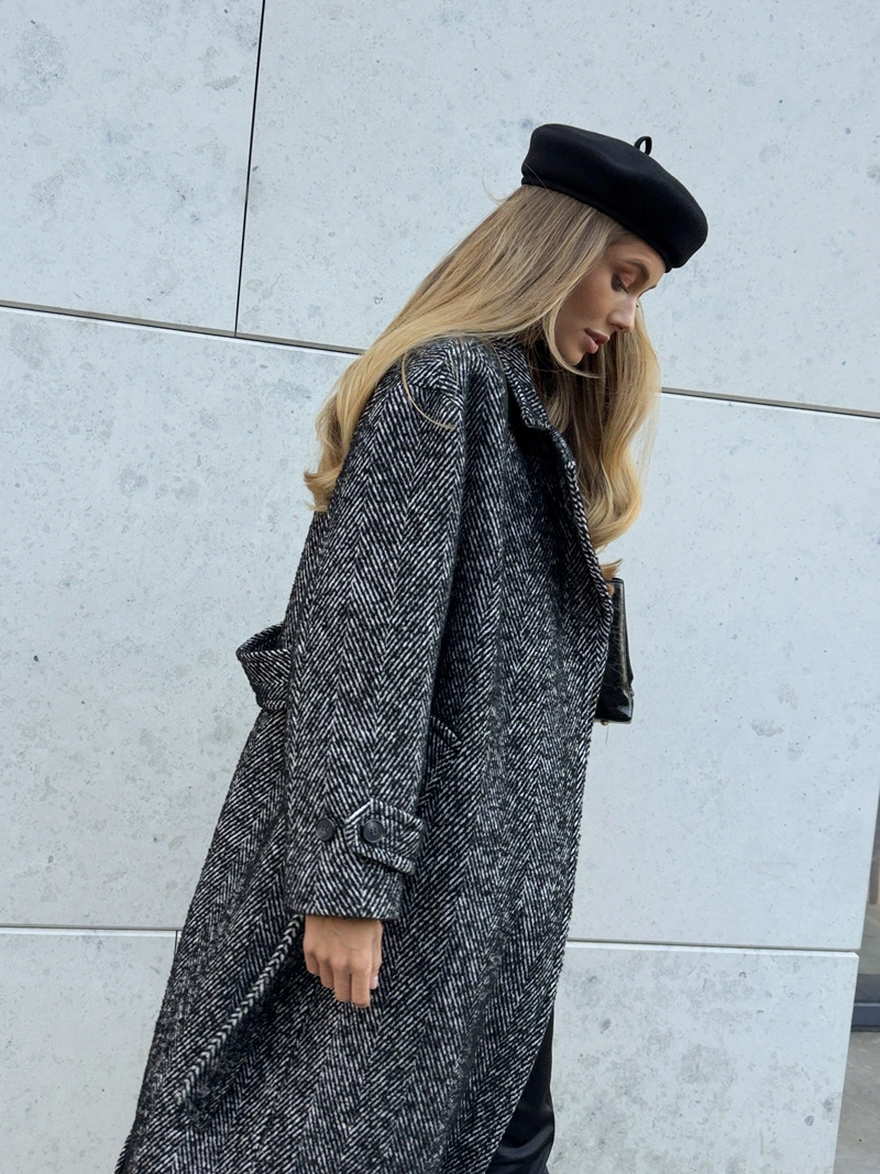 PREMIUM QUALITY Wool-Blend Coat grey