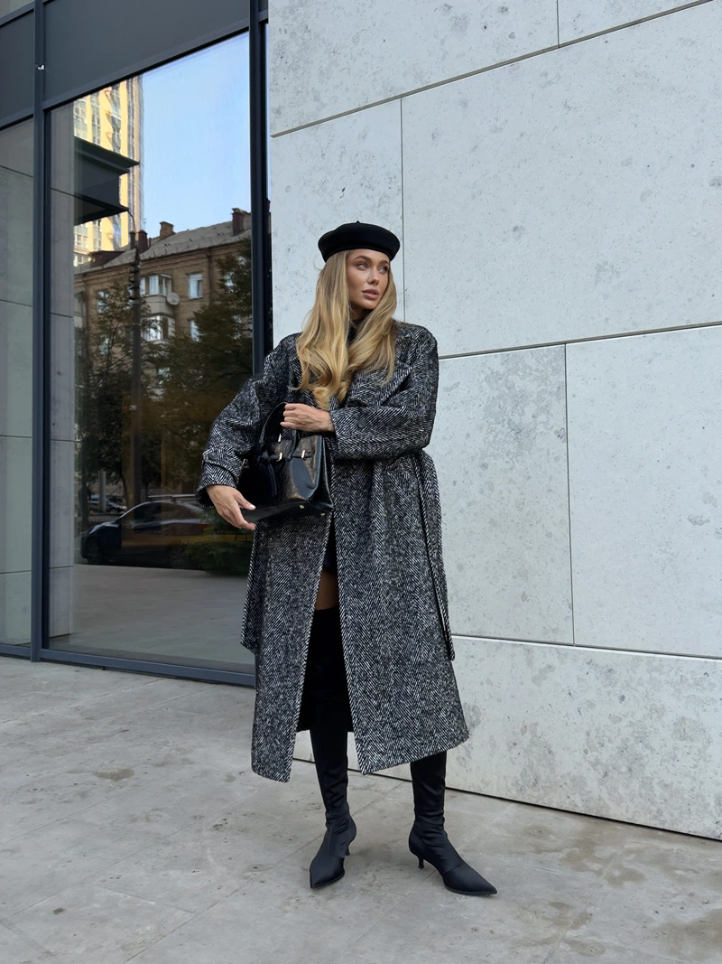 PREMIUM QUALITY Wool-Blend Coat grey