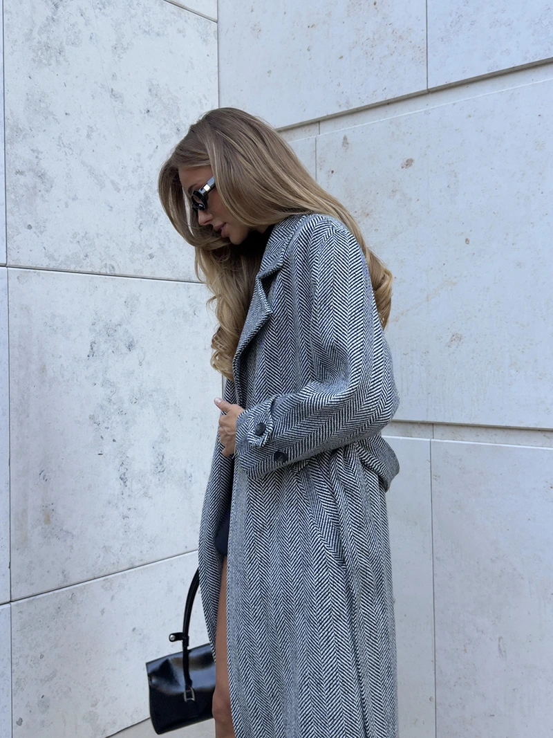 PREMIUM QUALITY Wool-Blend Coat light grey