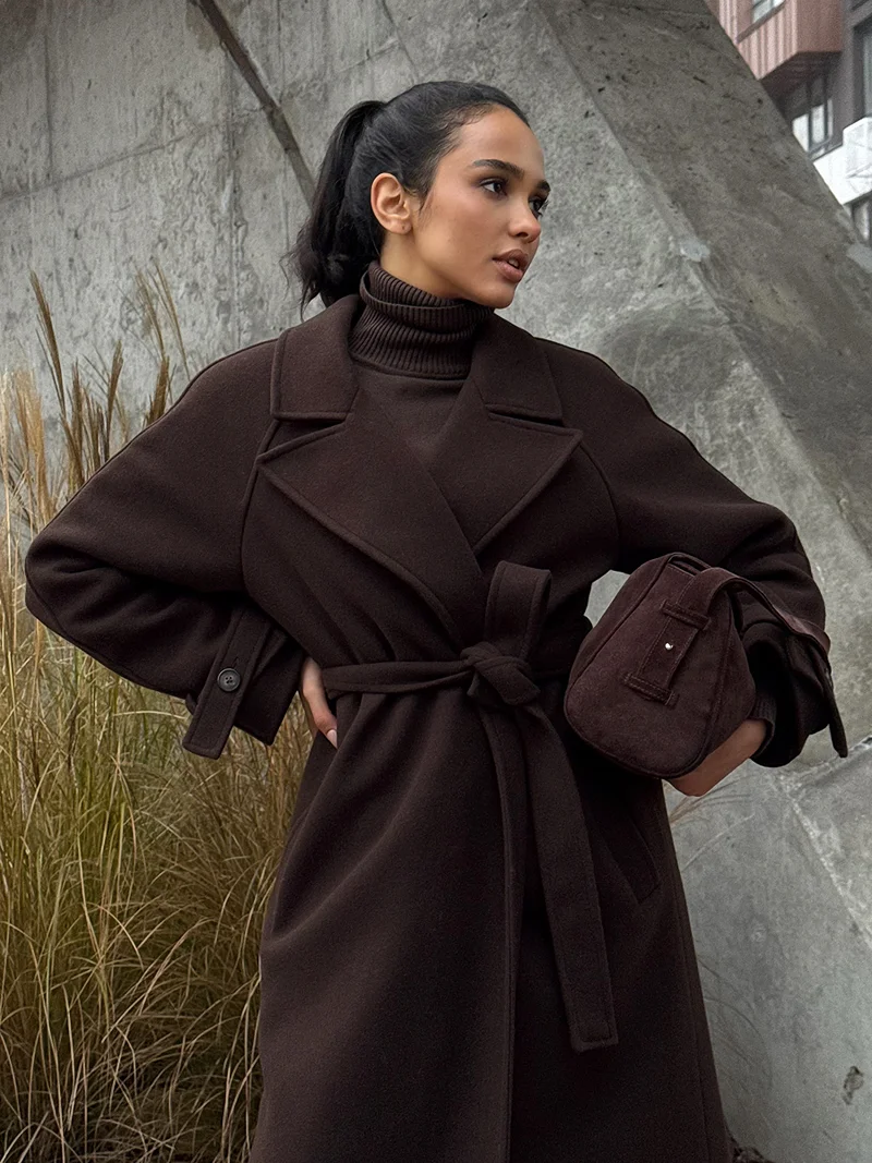PREMIUM QUALITY Cashmere brown coat