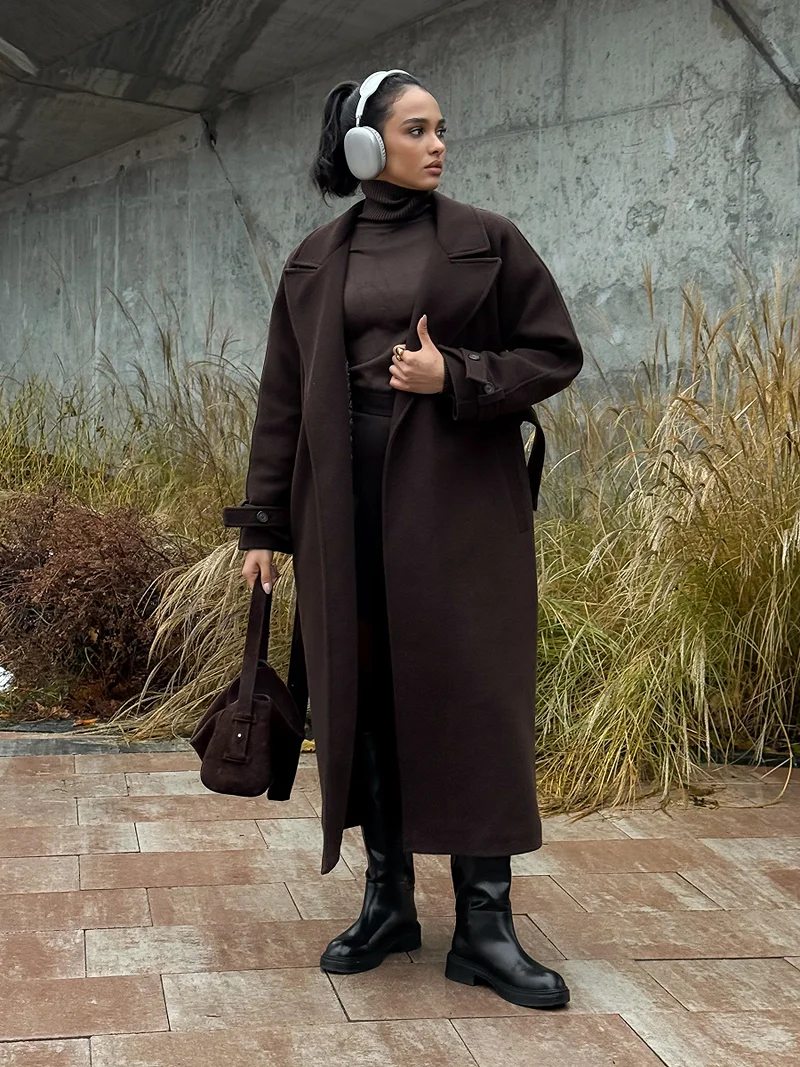 PREMIUM QUALITY Cashmere brown coat
