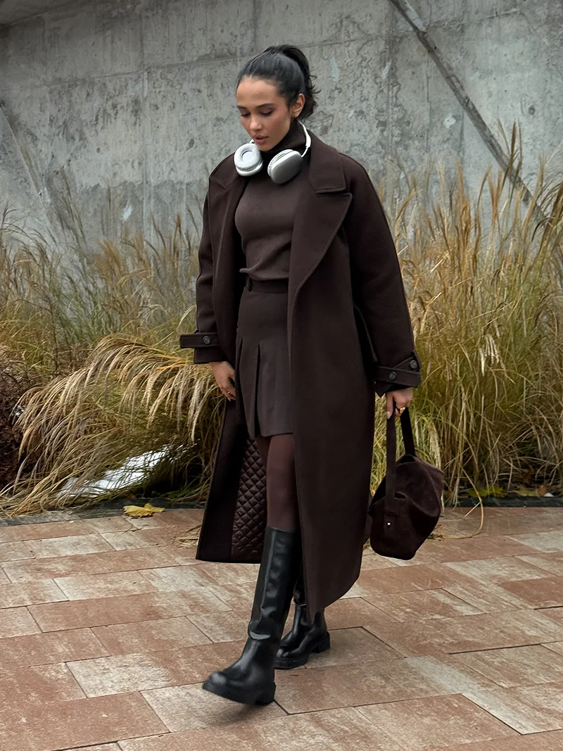 PREMIUM QUALITY Cashmere brown coat