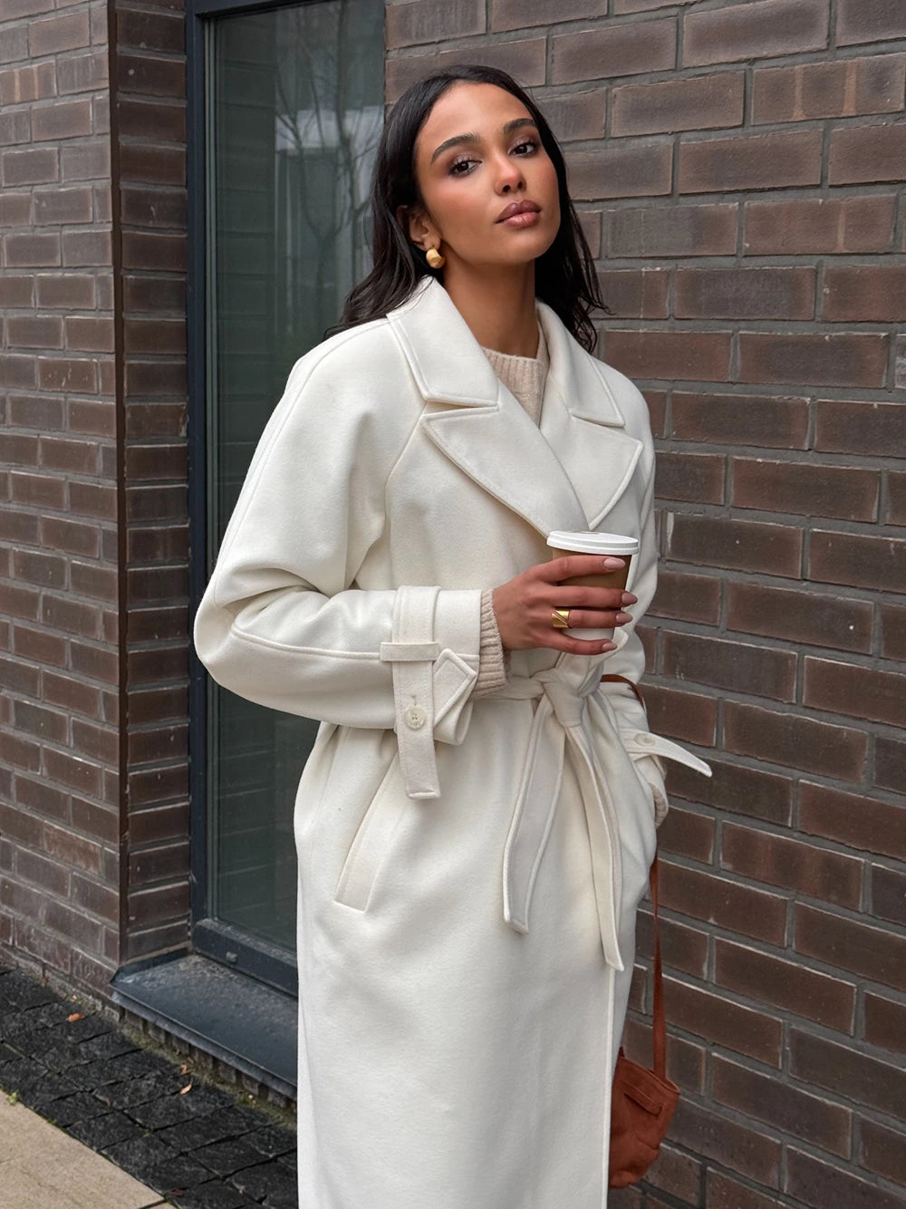 PREMIUM QUALITY Cashmere white coat