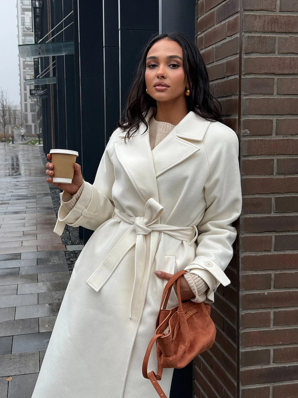 PREMIUM QUALITY Cashmere white coat