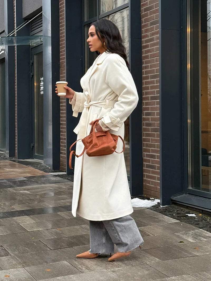 PREMIUM QUALITY Cashmere white coat