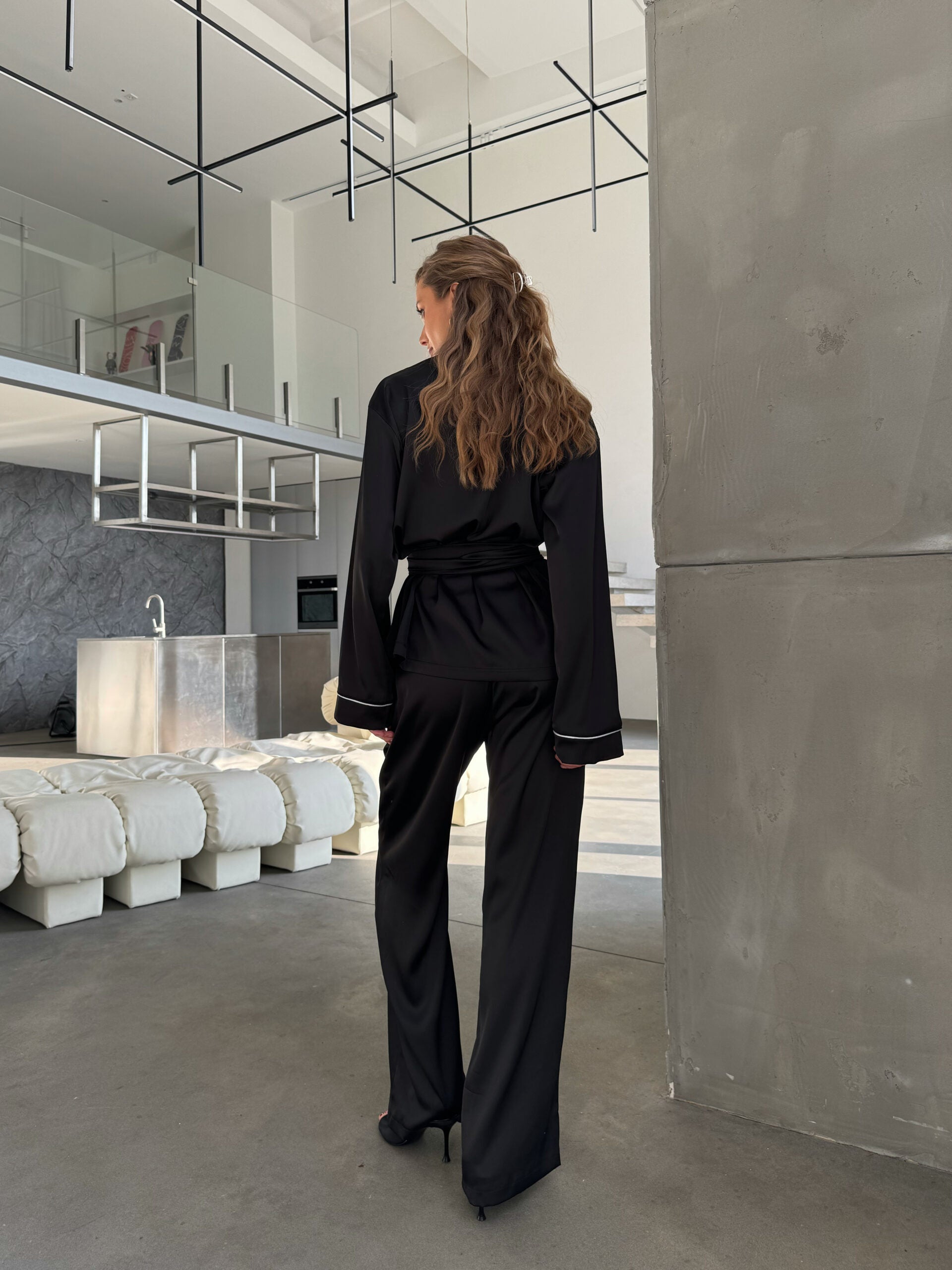 Black Silk Suit