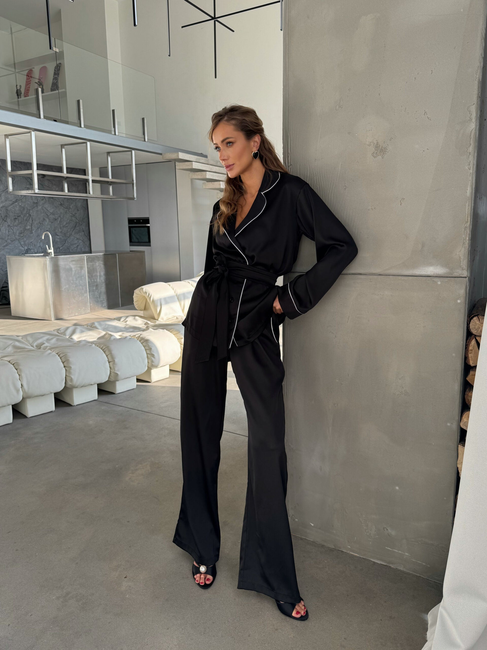 Black Silk Suit
