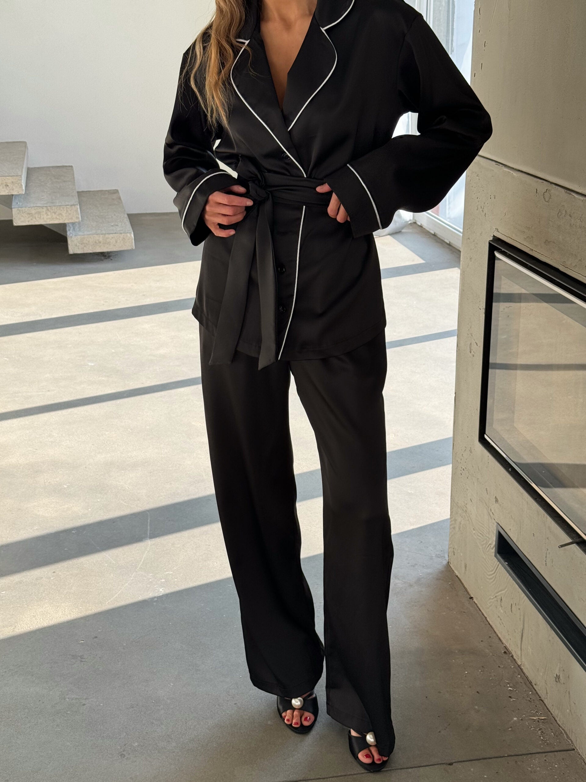 Black Silk Suit
