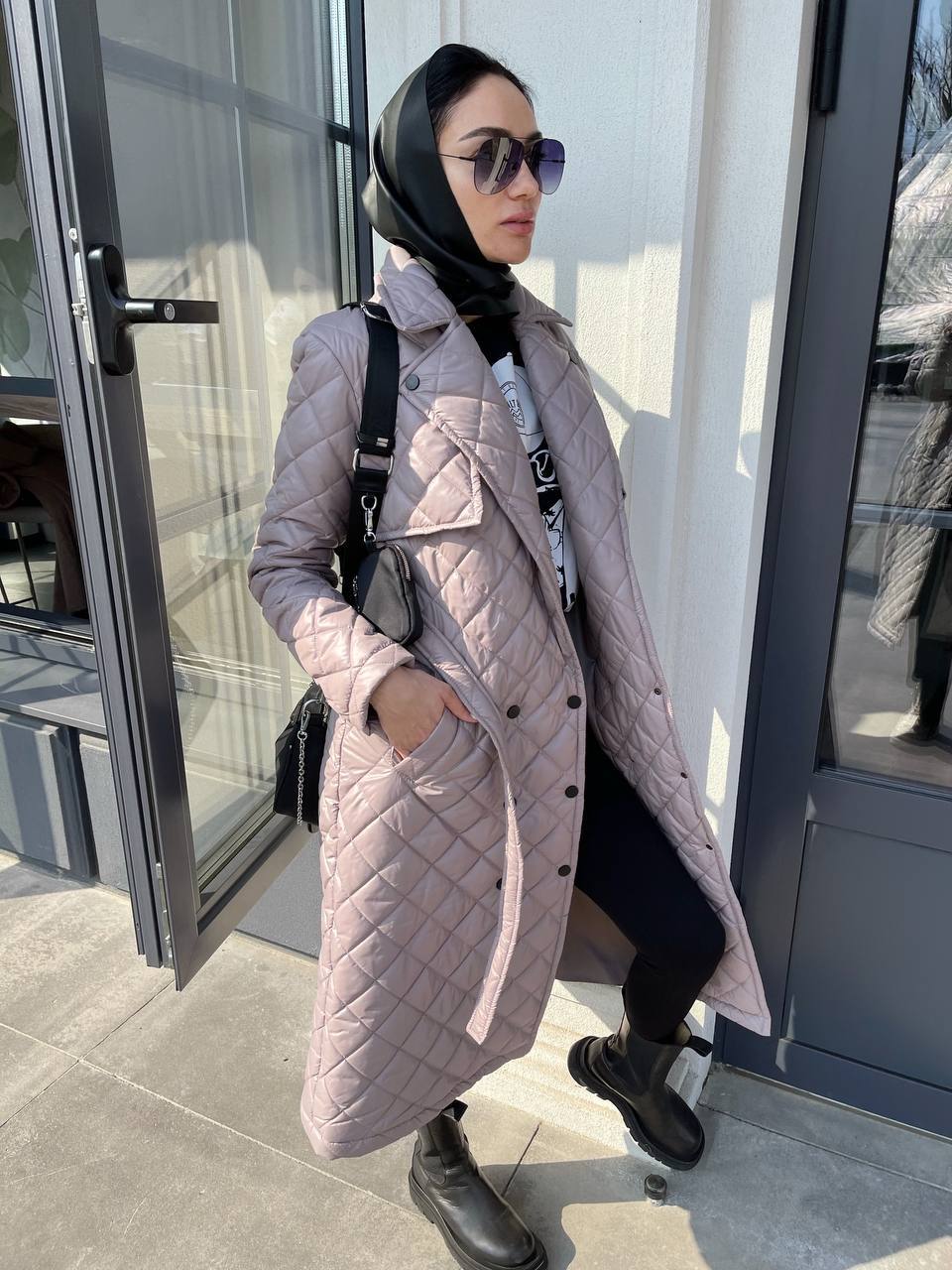 Trench paltas su diržu užpildu