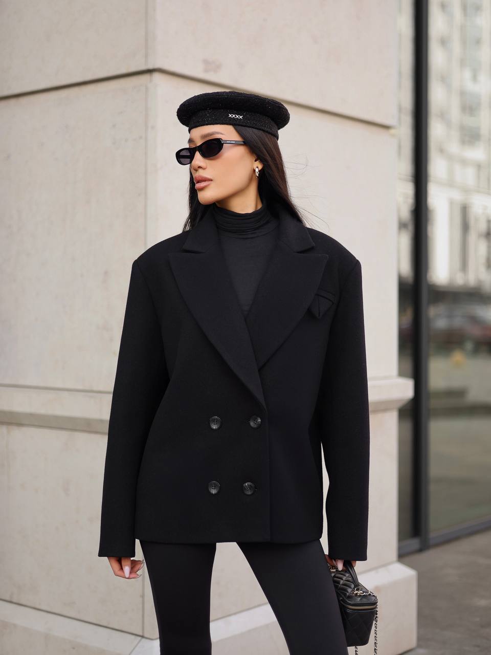 Oversized Cashmere Jacket Black