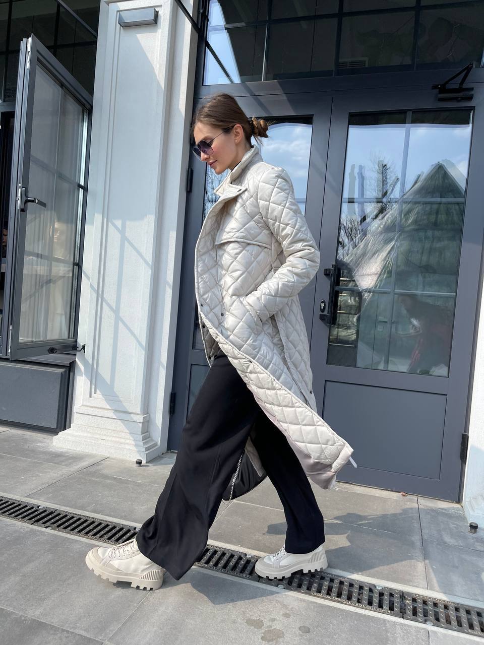 Trench paltas su diržu užpildu