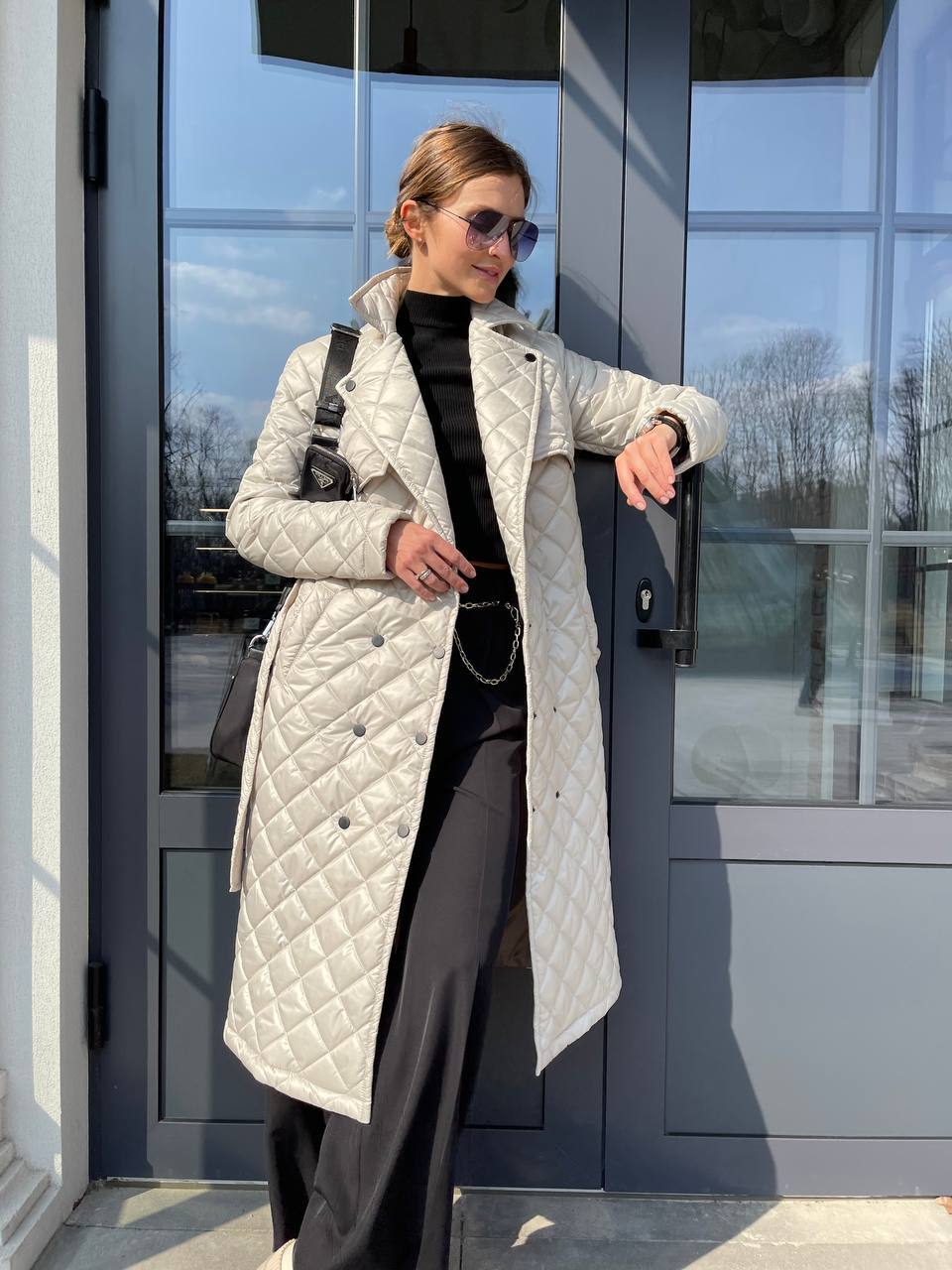 Trench paltas su diržu užpildu