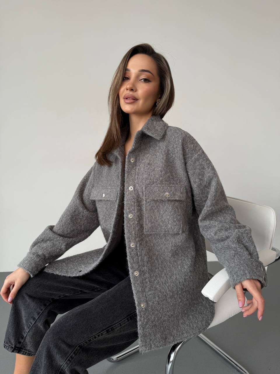 Overshirt Jacket in Grey