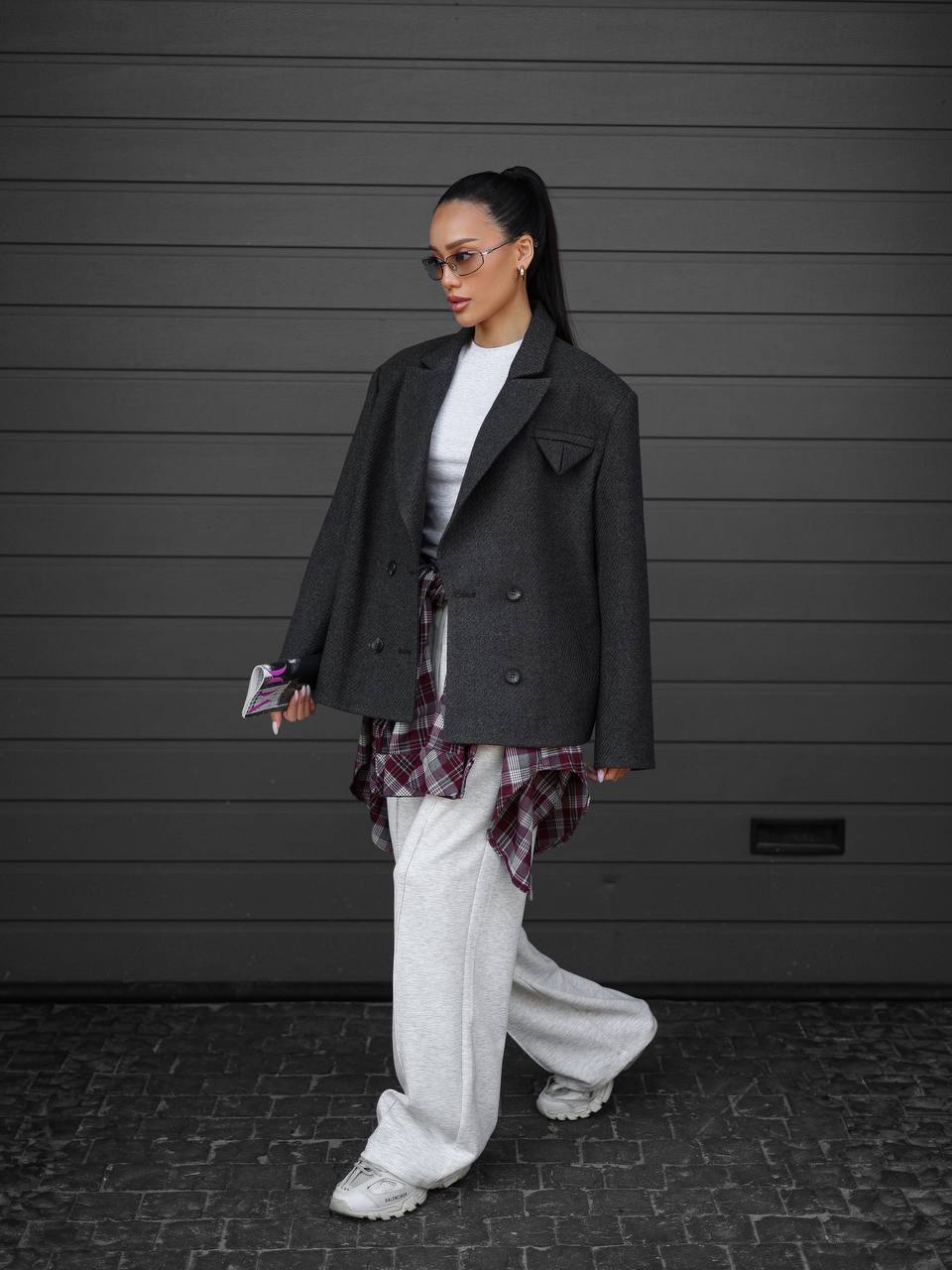 Oversized Cashmere Jacket Grey