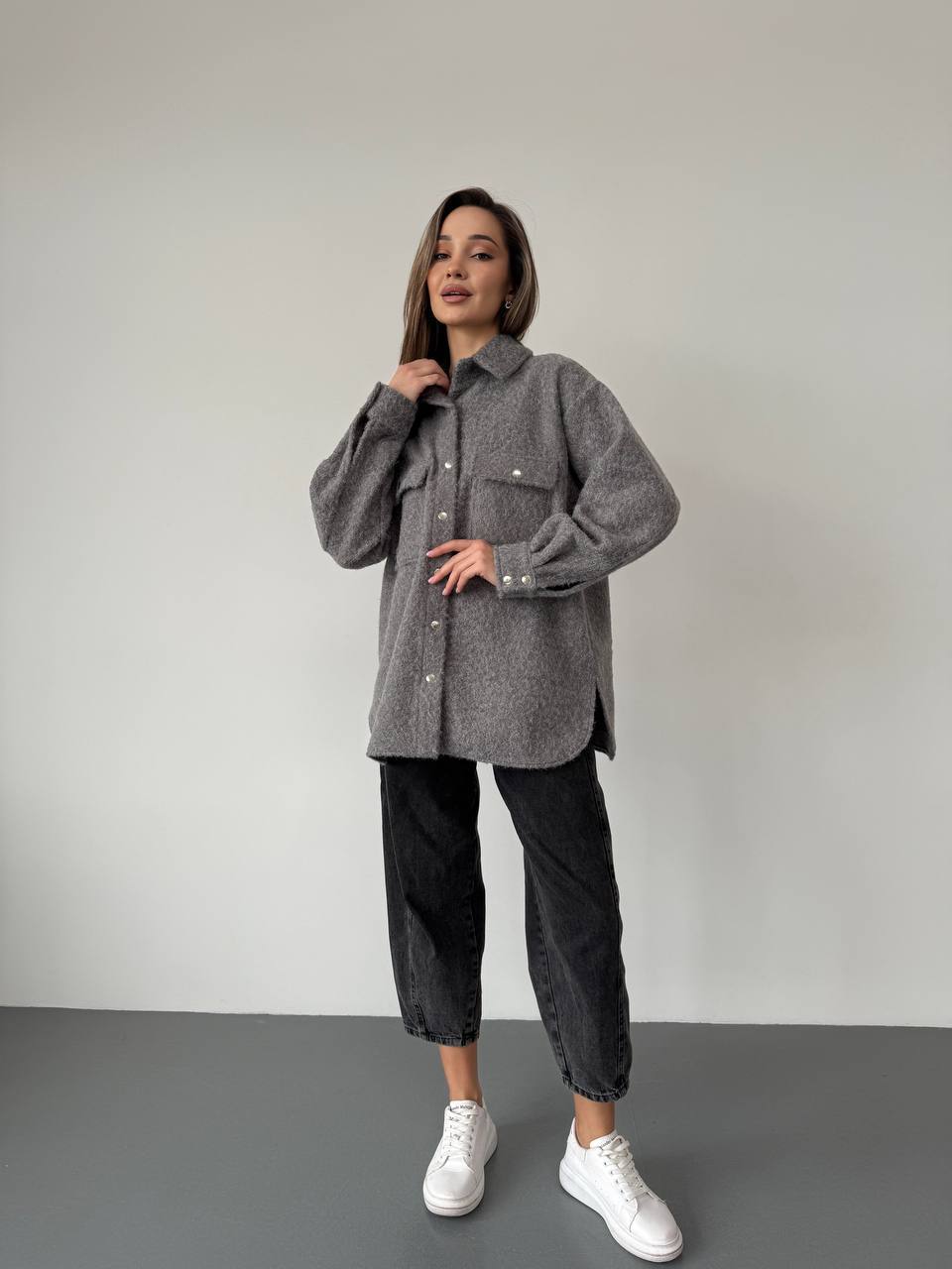 Overshirt Jacket in Grey