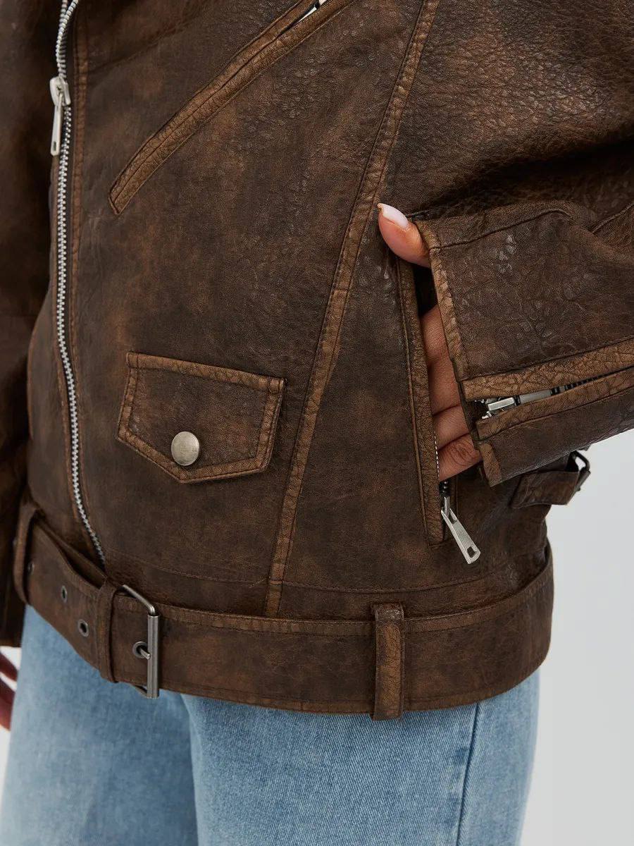 Eco-Leather Biker Jacket