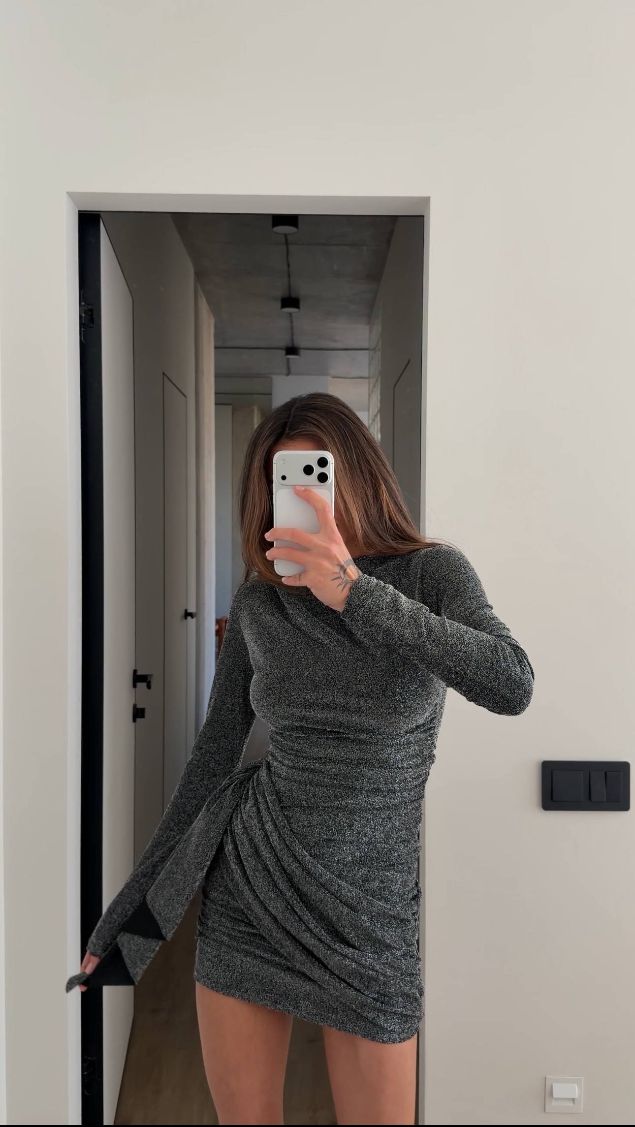 Blizgi suknelė Sidabrinė