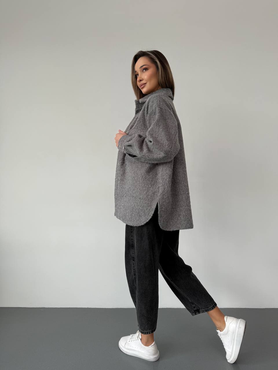 Overshirt Jacket in Grey
