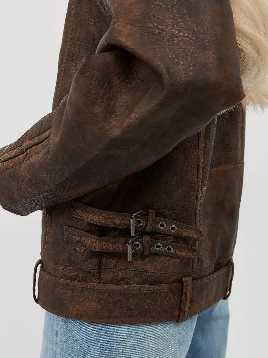 Eco-Leather Biker Jacket