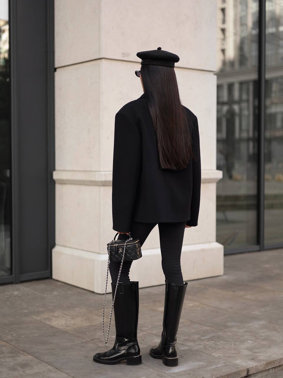 Oversized Cashmere Jacket Black