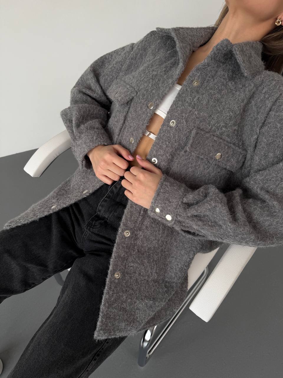 Overshirt Jacket in Grey