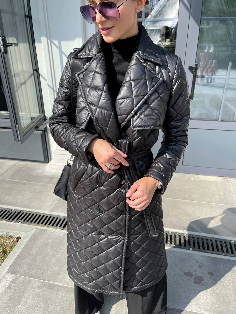 Trench paltas su diržu užpildu