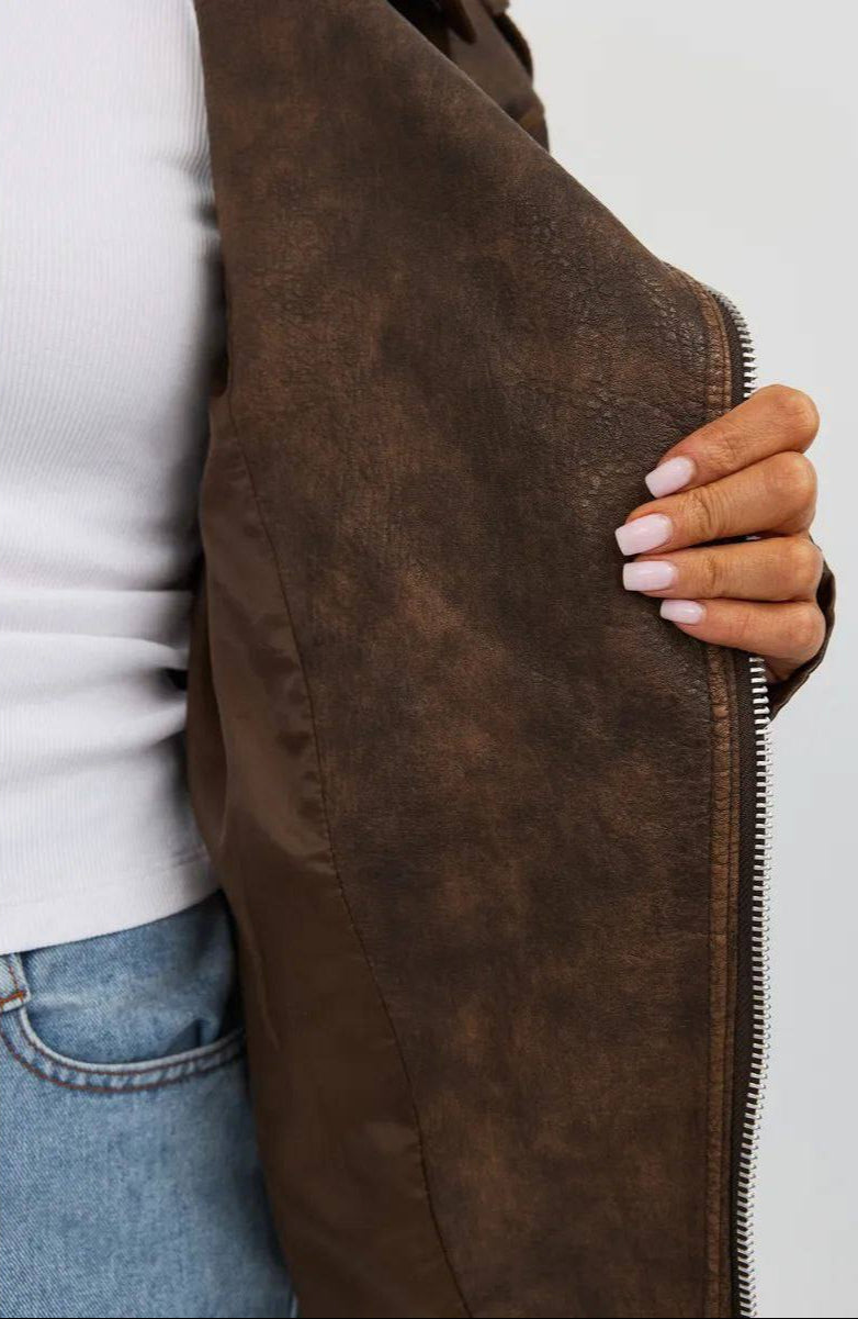 Eco-Leather Biker Jacket